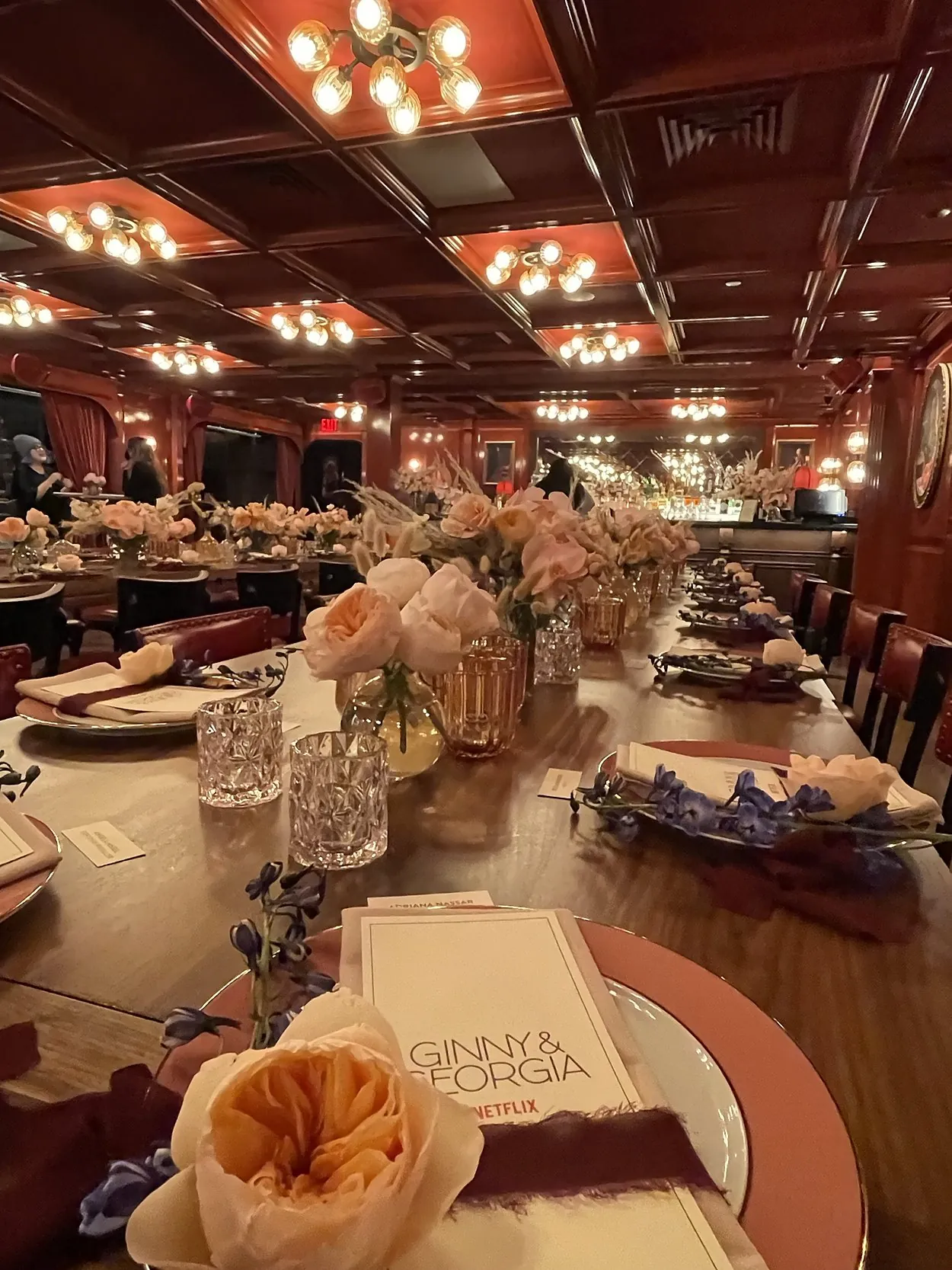 Floral fine-dining setup at Catch