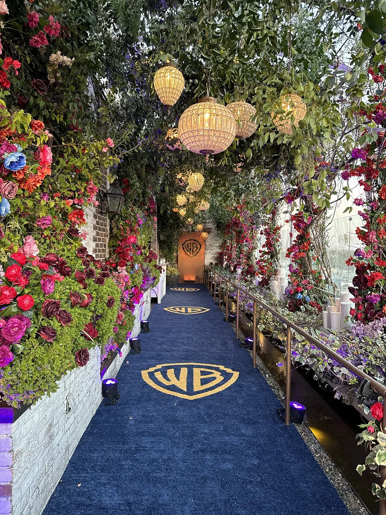 Warner Bros. floral runway activation at Catch
