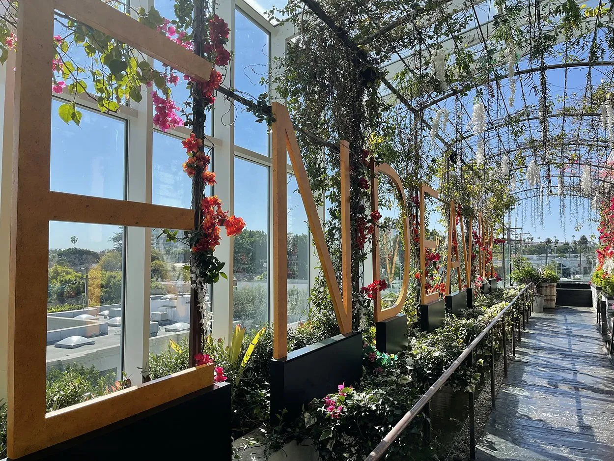 Endeavor rooftop conservatory in bloom at Catch